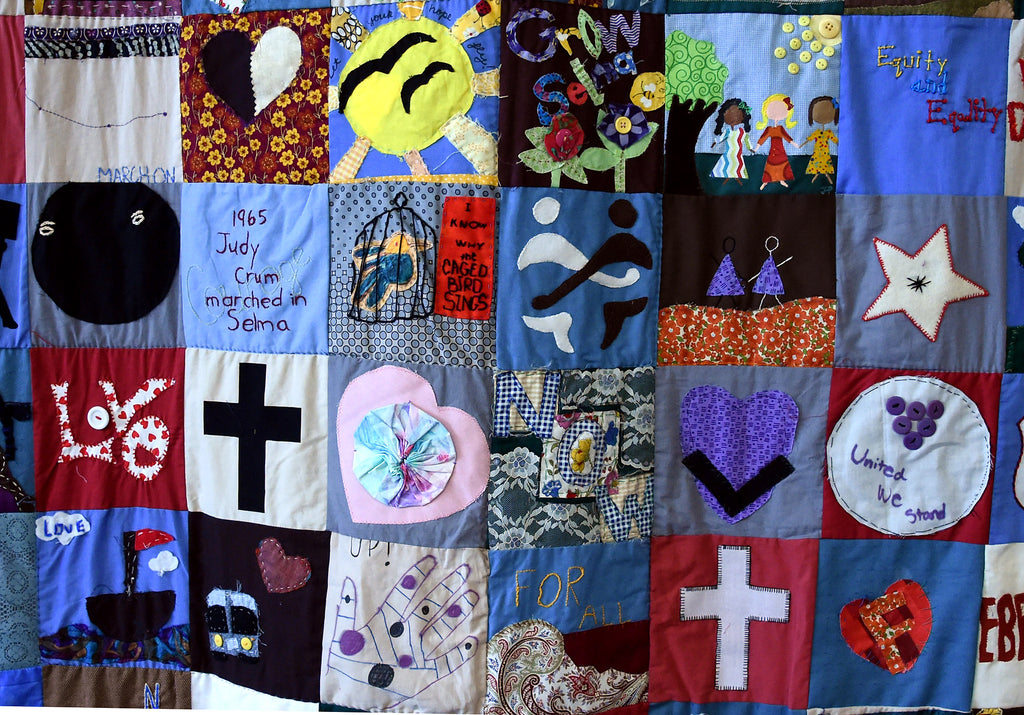 Close up of The March Quilts. Image by Mark Almond.